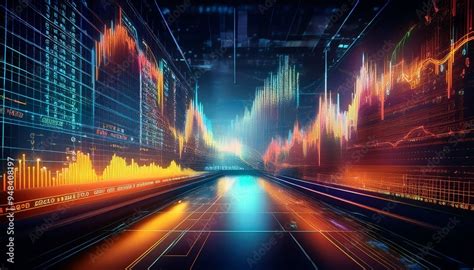Stock market ticker tape displaying real-time financial algorithm ...