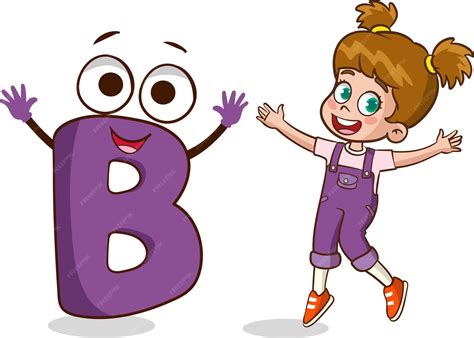 premium vector happy cute  kid studies alphabet letter  character