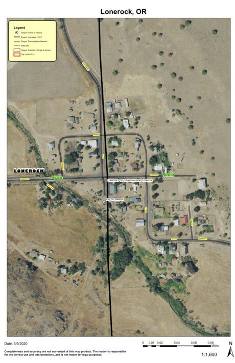 Lonerock, Oregon Map by Super See Services | Avenza Maps