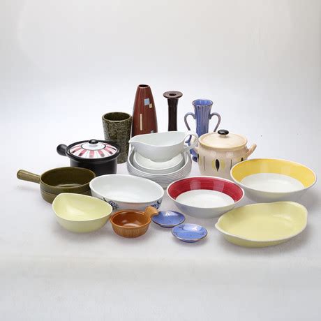 Lote DE CERAMICA Y PORCELANA 8 Partes I A Gustavsberg Upsala Ekeby