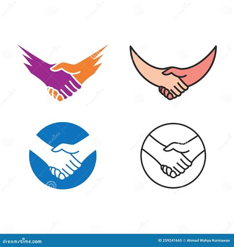 Hand Shake Logo Stock Vector Illustration Of Design