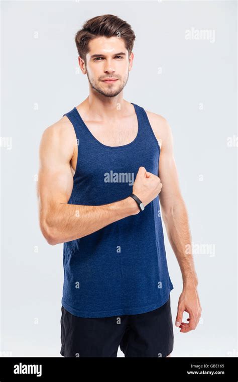 Closeup On Muscular Man Showing Hi Res Stock Photography And Images Alamy