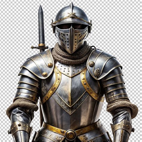 Medieval knight armor transparent background | Premium AI-generated PSD
