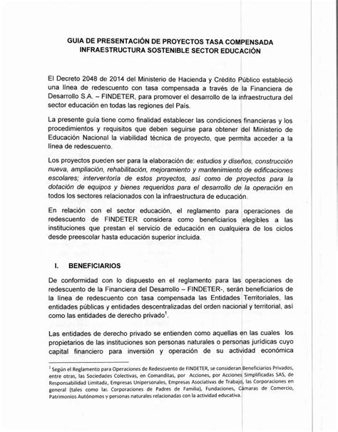 PDF GUIA DE PRESENTACIÓN DE PROYECTOS TASA COMPENSADA con los