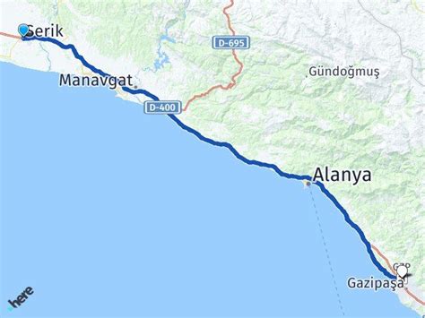 Antalya Serik Gazipa A Alanya Havaliman Aras Ka Km Yol Tarifi