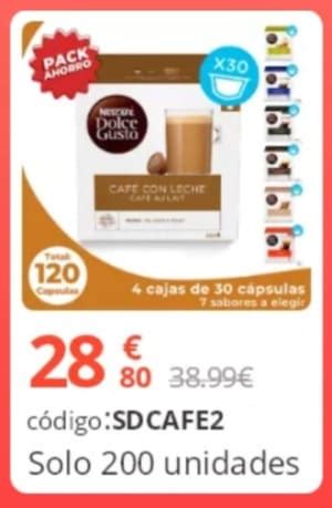 Café Nescafé Dolce Gusto pack 4 cajas de 30 calculas 7 sabores a elegir