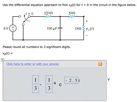 Solved Use The Differential Equation Approach To Find Vo T Chegg