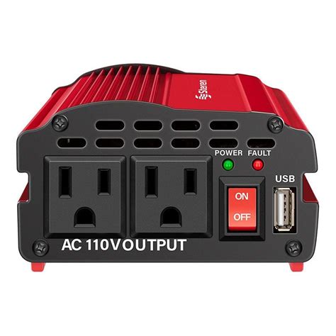 Inversor De Corriente Automotriz De 400 W 12 Vcc A 110