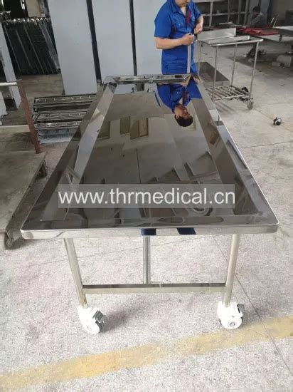 Funeral Products Embalming Table Stainless Steel Autopsy Table For