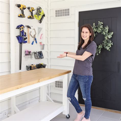 Easy Freestanding Pegboard Wall DIY - Angela Marie Made