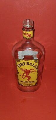 Large Fireball Whiskey Bottle 11" Display Bottle Empty No Cap glass | eBay