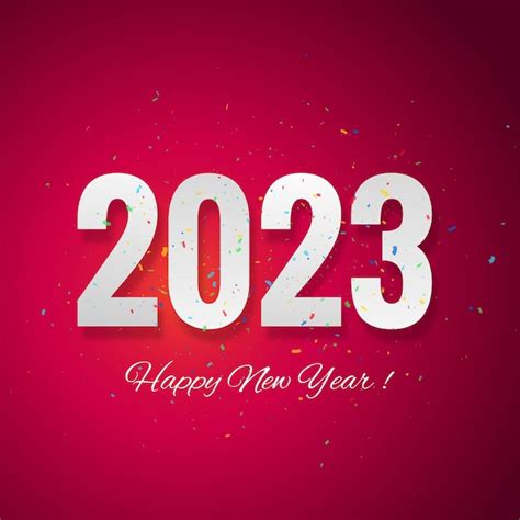 Free Vector Greeting Card Happy New Year 2023 Celebration Background