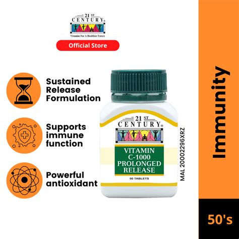 21st Century Vitamin C 1000 Prolonged Release 50 S Shopee Malaysia