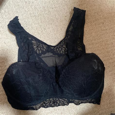 Victorias Secret ‘pink Black Lace Bralette Padded Depop