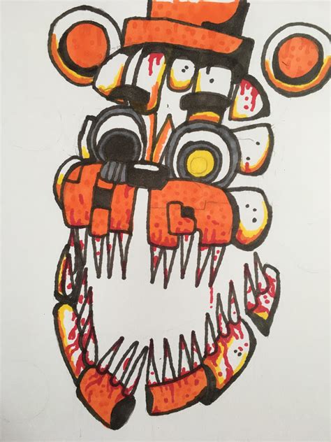 Molten Freddy Marker Drawing Rfivenightsatfreddys