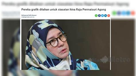 Hina Permaisuri Agong Pereka Grafik Direman Hari Ini Harian Metro