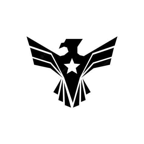 Premium Vector | Black eagle wings logo design template