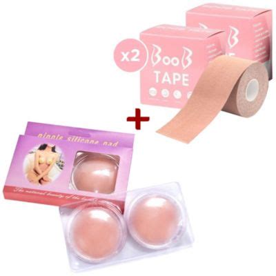 Pack X2 Boob Tape Levanta Busto ND 123B Y Pezoneras De Silicona P580