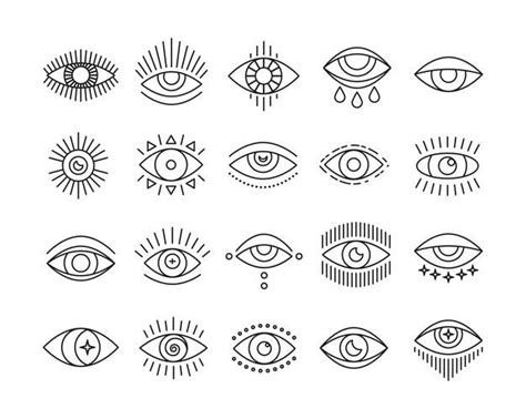 Premium Vector Mystical Eye And Moon Icon In A Trending Minimal