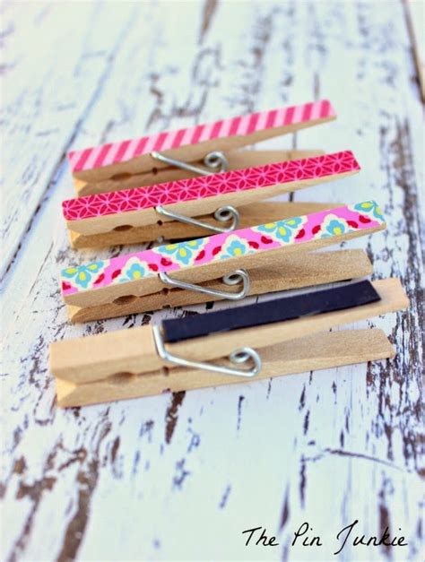 Washi Tape Clothespins