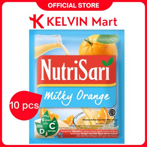 Nutrisari Milky Orange Minuman Nutri Sari Buah Jeruk Susu Pck G X