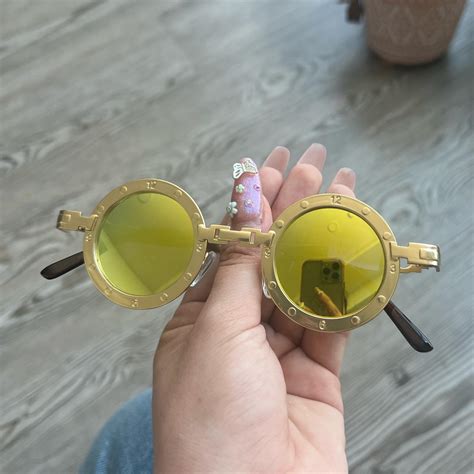 Reflective Willy Wonka-esque sunglasses. They have... - Depop