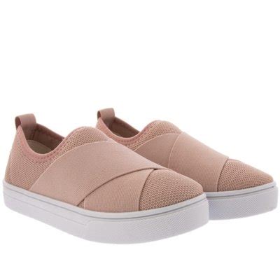 T Nis Gabriela Casual Feminino Tiras Cruzadas El Stico Nude Compre