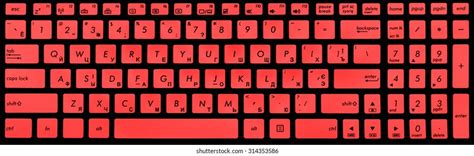 Modern Black Red Laptop Keyboard Isolated Stock Photo 314353586 | Shutterstock