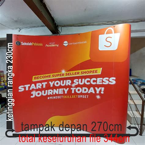 Jual Backwall Backdrop Pameran Portable 3 X 3 Included Printing