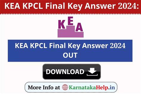 Kea Kpcl Final Key Answer 2024 ಪರೀಕ್ಷೆಯ ಅಂತಿಮ ಕೀ ಉತ್ತರಗಳನ್ನು ಬಿಡುಗಡೆ