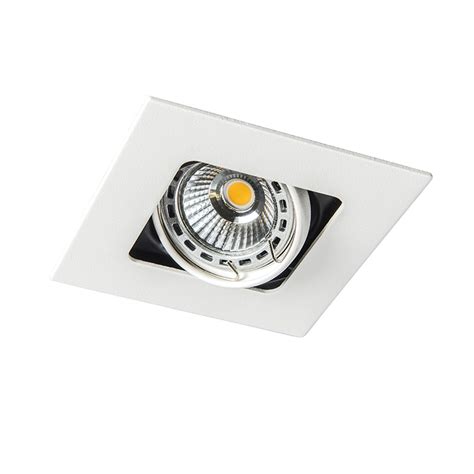 Square Recessed Spotlight White Rotatable And Tiltable Artemis