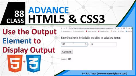 How To Use The Output Element To Display Output Data YouTube