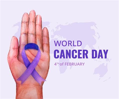 Free Vector Watercolor World Cancer Day