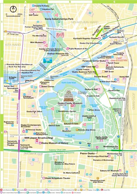 Osaka Castle Area Map - Ontheworldmap.com