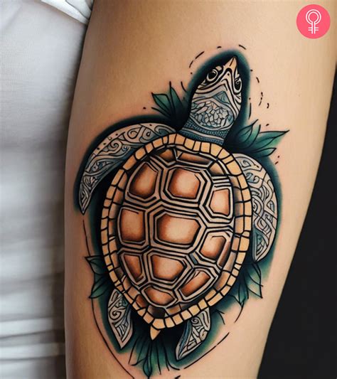 8 Coastal Turtle Tattoo Designs Celebrating Nature's Beauty