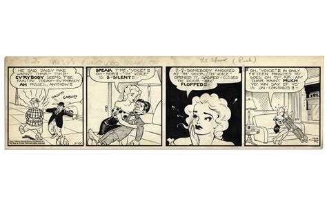 ''Li'l Abner'' Comic Strip From 22 May 1945 -- Hand-Drawn & Signed by Al Capp Featuring Daisy Mae, B