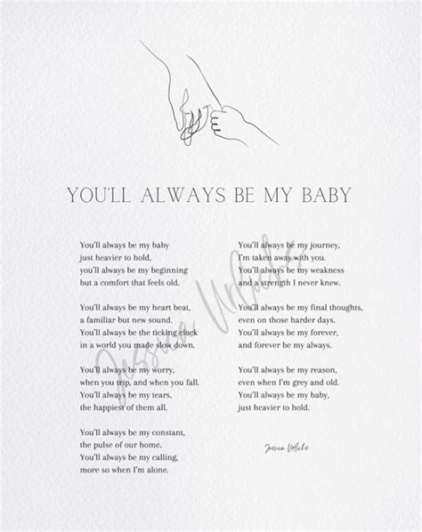 You Ll Always Be My Baby Poem With Design Etsy