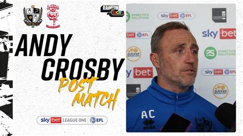 Post Match Andy Crosby Reacts To Win Over Lincoln Youtube