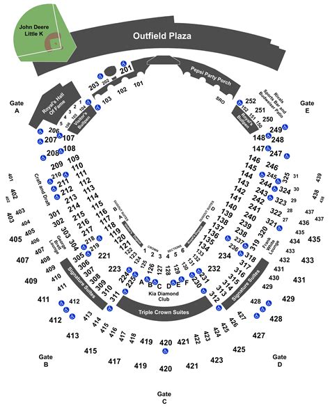 Kauffman Stadium Map