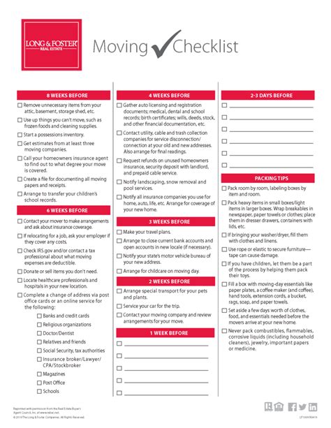 Home Moving Checklist | Siân Pugh