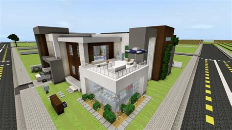 Modern House With Balcony With Nice Seating Rminecraft