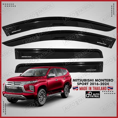 Mitsubishi Montero Sport 2016 2024 Window Door Visor Black Rainvisor