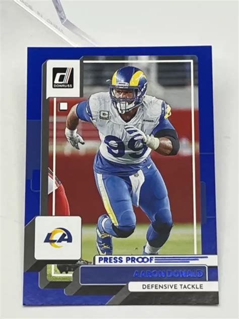 Carte Panini Donruss Aaron Donald Los Angeles Rams Presse