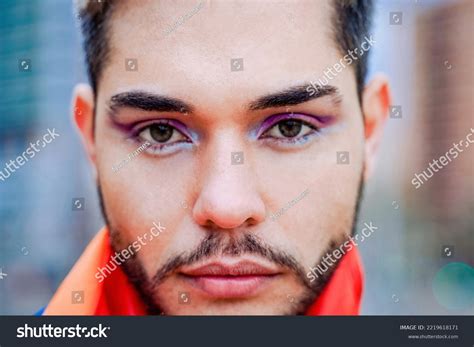 Nonbinary Gay Person Makeup On Looking Stock Photo Shutterstock