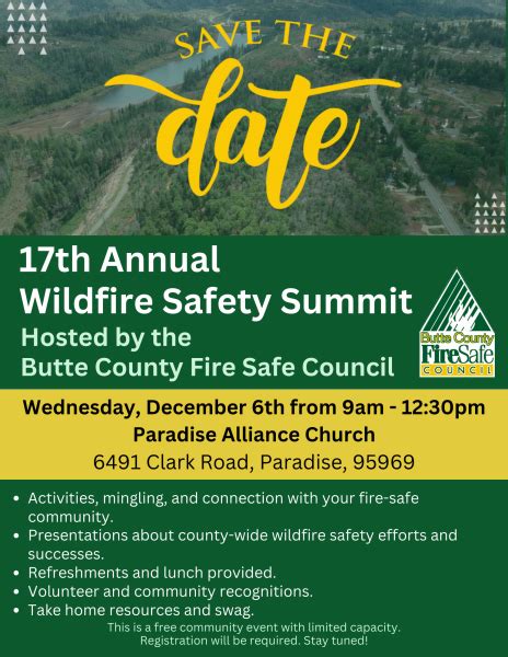 Th Annual Wildfire Safety Summit Buttefiresafe Net