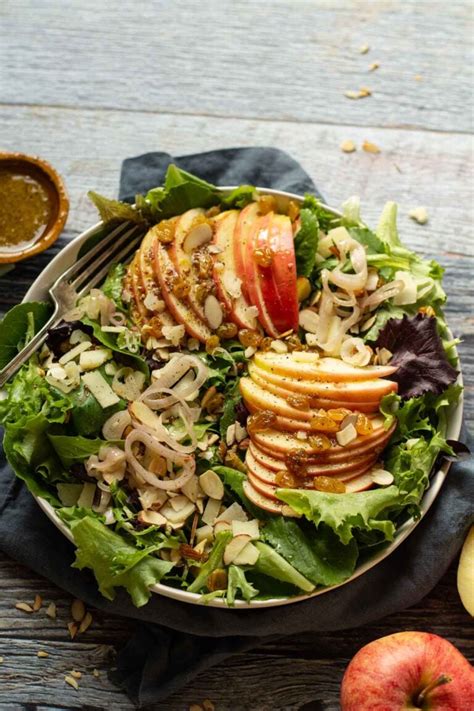 Crisp Apple Salad Apple Cider Vinaigrette Bessie Bakes