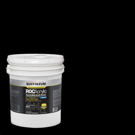 Rust Oleum 5 Gal ROC Acrylic 3800 DTM OSHA Gloss Black Interior