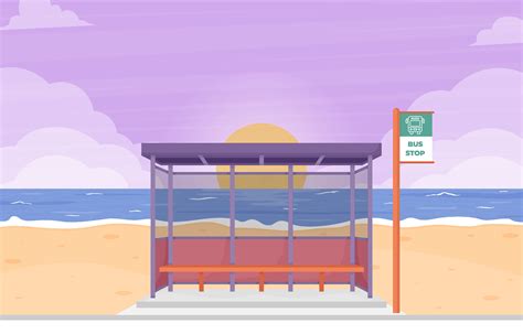 Bus Stop Background Concept 24684608 Vector Art at Vecteezy