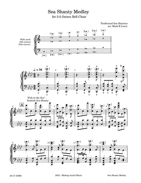 sea shanty medley arr mark  lewis  american folk song sheet
