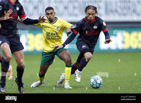 Sittard Lr Deroy Duarte Of Fortuna Sittard Xavi Simons Of Psv